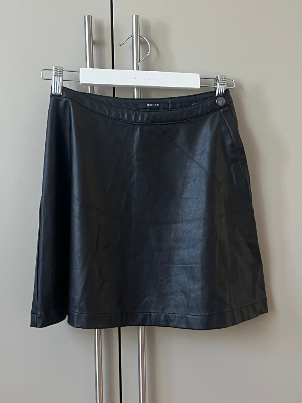 Forever 21 Black Leather Skirt - US XS